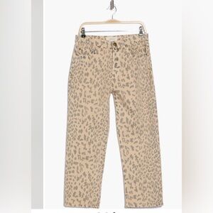 The Great Wayne Vintage Leopard Cropped Straight Jeans, Size 27, EUC